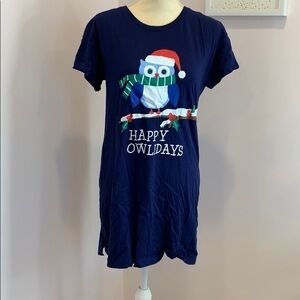 “Happy Owlidays” Sleep t-shirt‎ Size Small